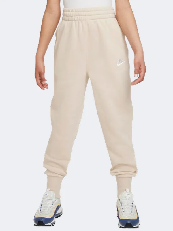 Nike Sportswear Club Fleece Girls Lifestyle Pant Sanddrift/White