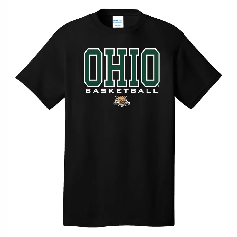 Ohio Basketball Block Letter Black T-Shirt