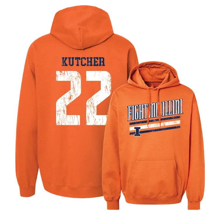 Orange Slant Hoodie - Keaton Kutcher #22