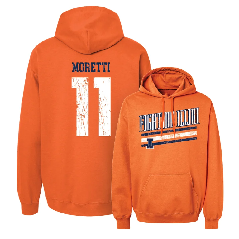 Orange Slant Hoodie  - Niccolo Moretti