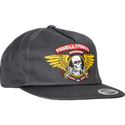 Powell Peralta Winged Ripper Snapback Charcoal