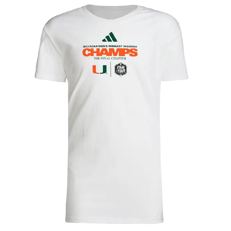 Miami Hurricanes adidas Youth 2023 Men's Final Four Fresh T-Shirt - White