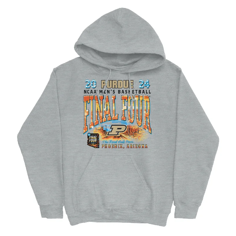 Purdue MBB 2024 Final Four Streetwear Sport Grey Hoodie by Retro Brand