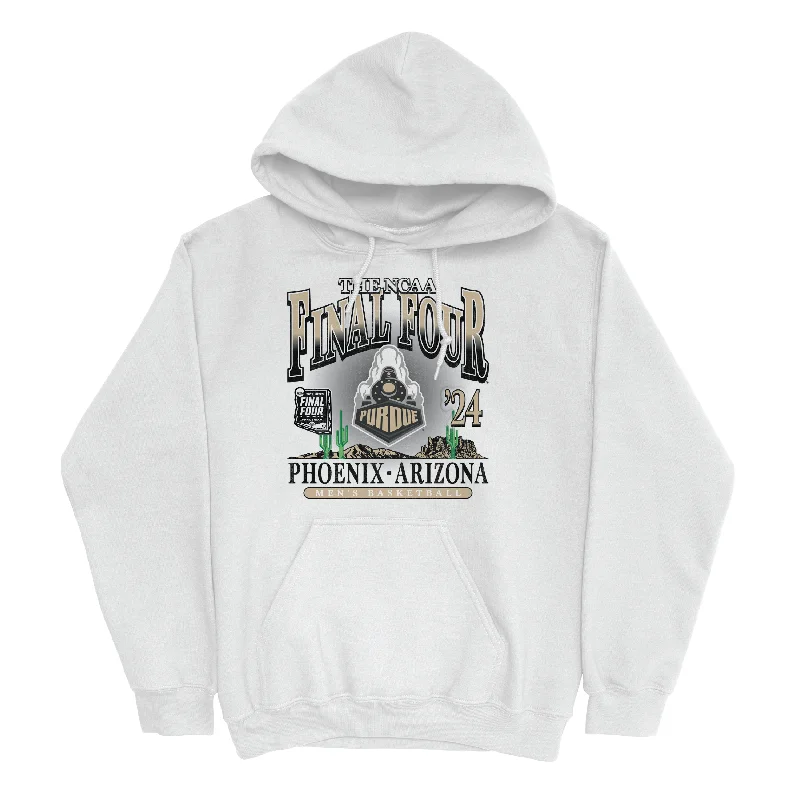 Purdue MBB 2024 Final Four Train White Hoodie by Retro Brand