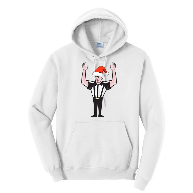 Referee with Santa Hat Hoodie