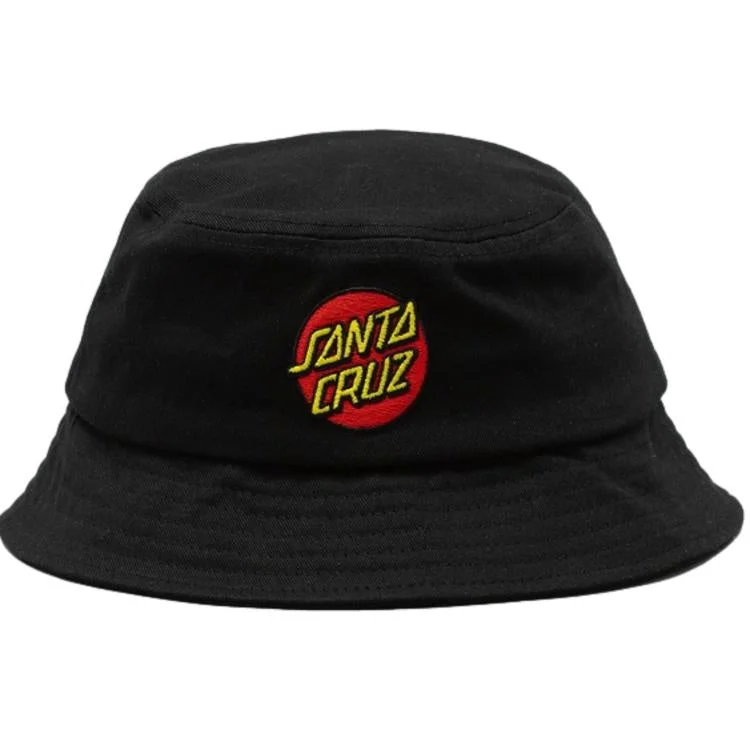 Santa Cruz Dot Bucket Hat Youth Black