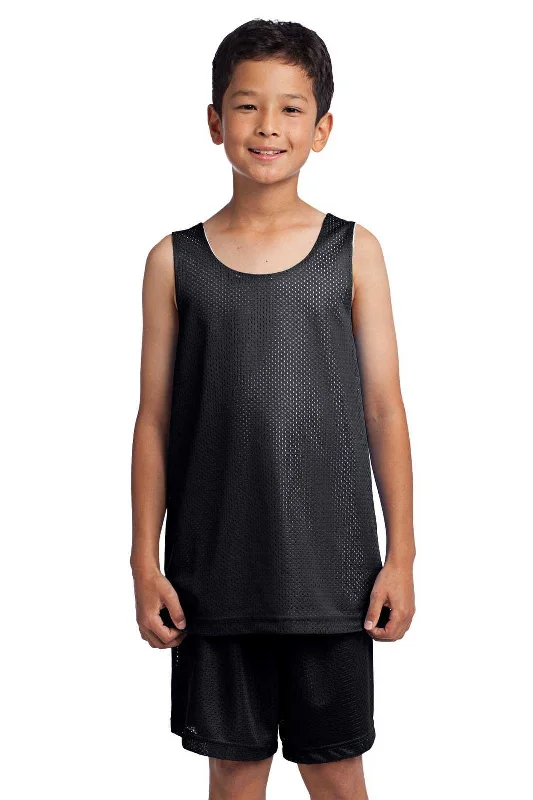 Sport-Tek YST500 Youth PosiCharge Classic Mesh Reversible Tank - Black