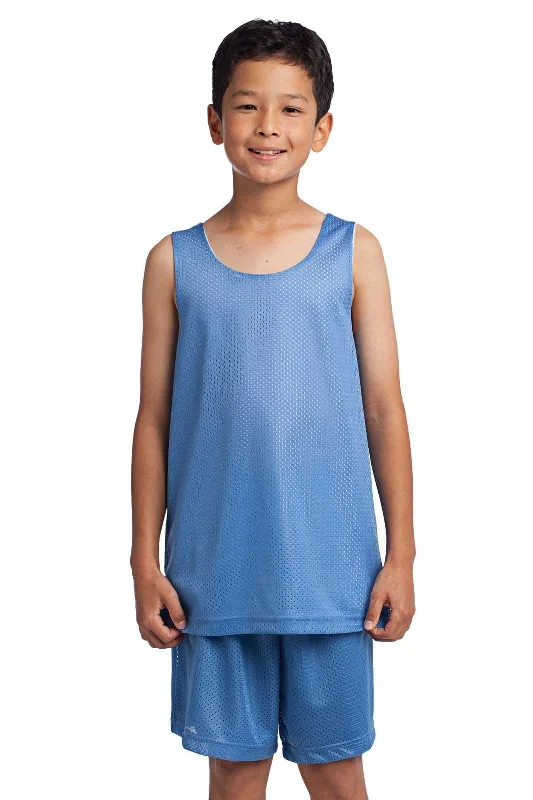 Sport-Tek YST500 Youth PosiCharge Classic Mesh Reversible Tank - Carolina Blue