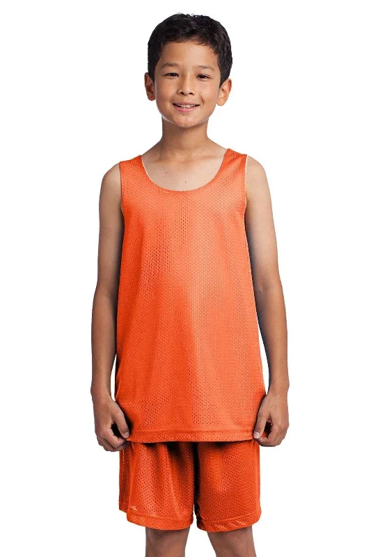 Sport-Tek YST500 Youth PosiCharge Classic Mesh Reversible Tank - Deep Orange