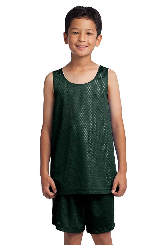 Sport-Tek YST500 Youth PosiCharge Classic Mesh Reversible Tank - Forest Green