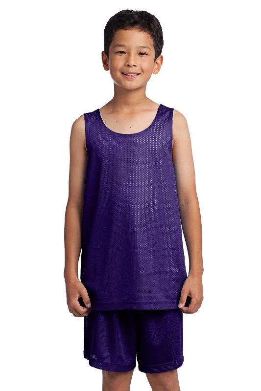 Sport-Tek YST500 Youth PosiCharge Classic Mesh Reversible Tank - Purple