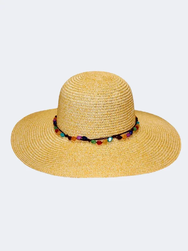 Stamion Floppy Women Beach Hat Multicolor/Brown