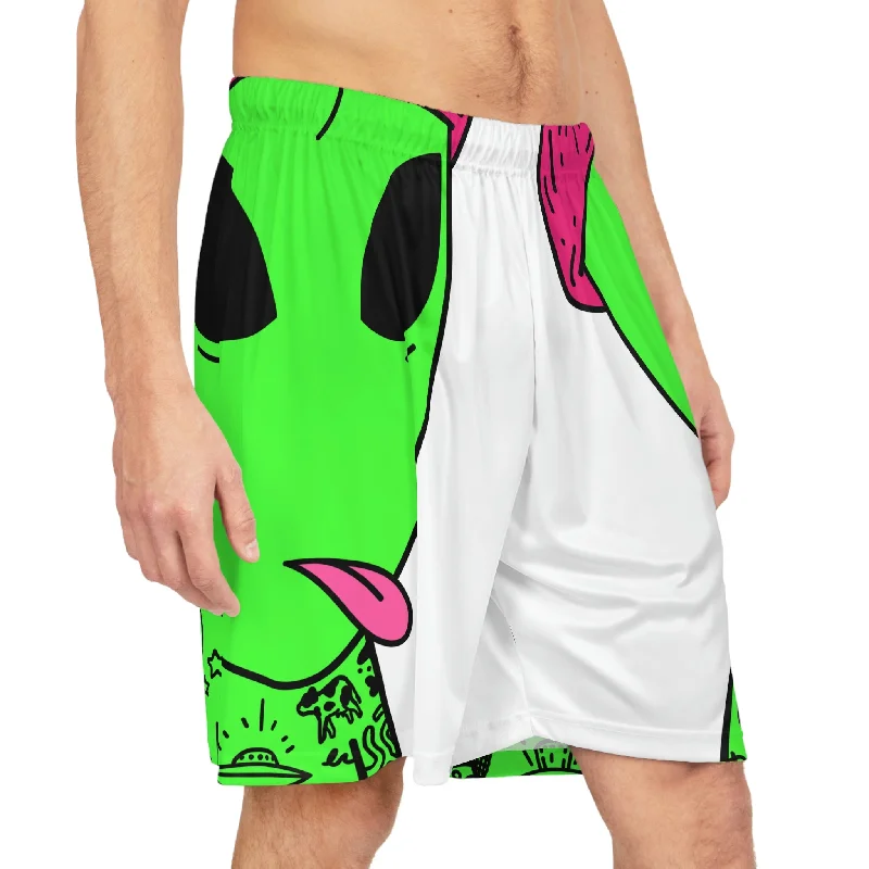 Tattoo Body Mythical Scifi Alien Basketball Shorts (AOP)