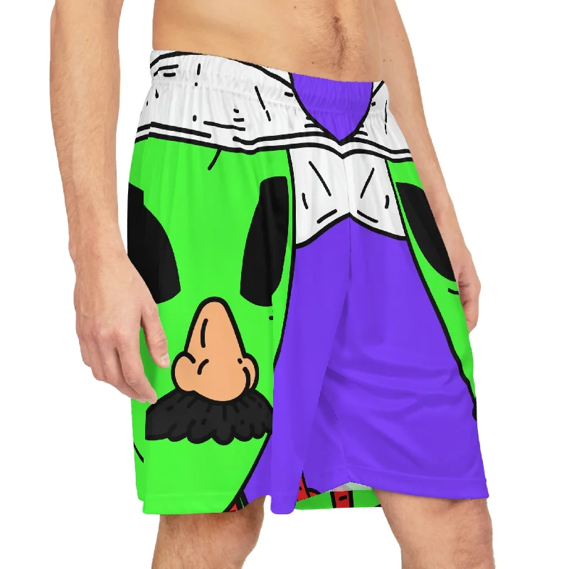 The Visitor Green Alien Space Traveler Basketball Shorts