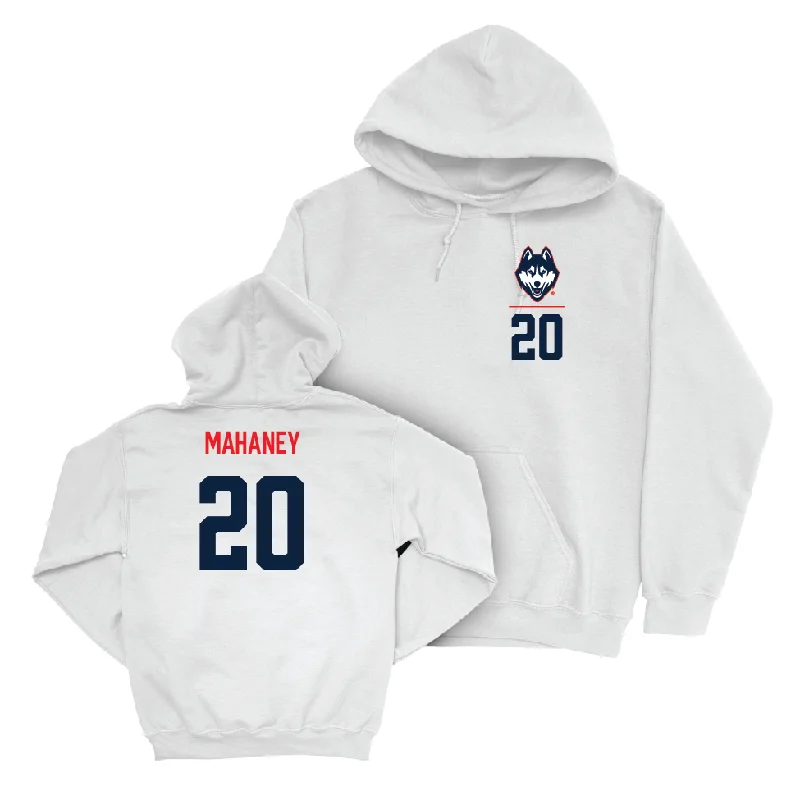 UConn Men's Basketball Logo White Hoodie  - Aidan Mahaney