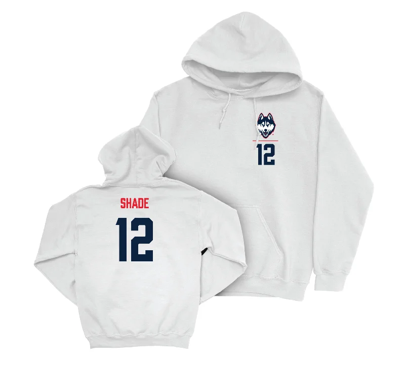 UConn Women's Basketball Logo White Hoodie - Ashlynn Shade | #12