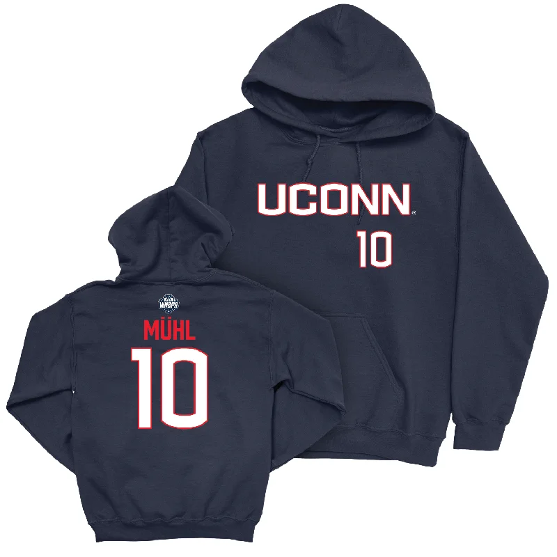 Legacy Collection: UConn Women's Basketball Navy Sideline Hoodie - Nika Mühl | #10