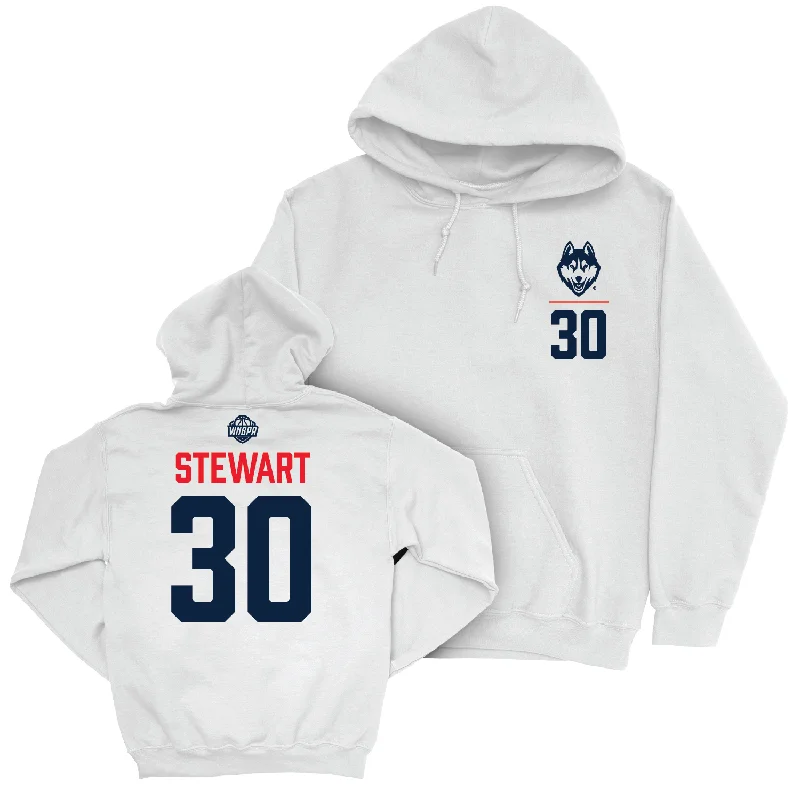 Legacy Collection: UConn Women's Basketball White Logo Hoodie - Breanna Stewart | #30