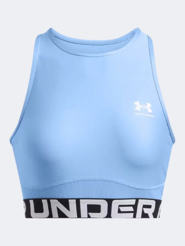 Under Armour Heatgear Rib Women Training Tank Horizon Blue/White