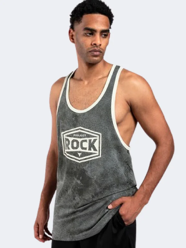 Under Armour Project Rock Racer Men Training Tank Clay Green/Silt