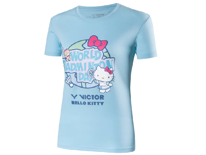 VICTOR x HELLO KITTY World Badminton Day T-KT301M Shirt [Lake Blue]