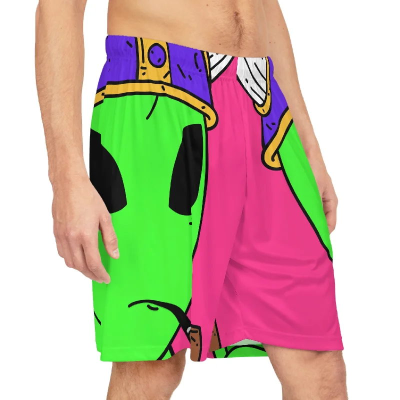 Viking Pipe Visitor Alien Basketball Shorts (AOP)