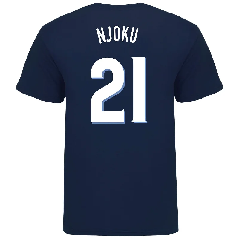 Villanova Men's Basketball Student Athlete Navy T-Shirt #21 Nnanna Njoku