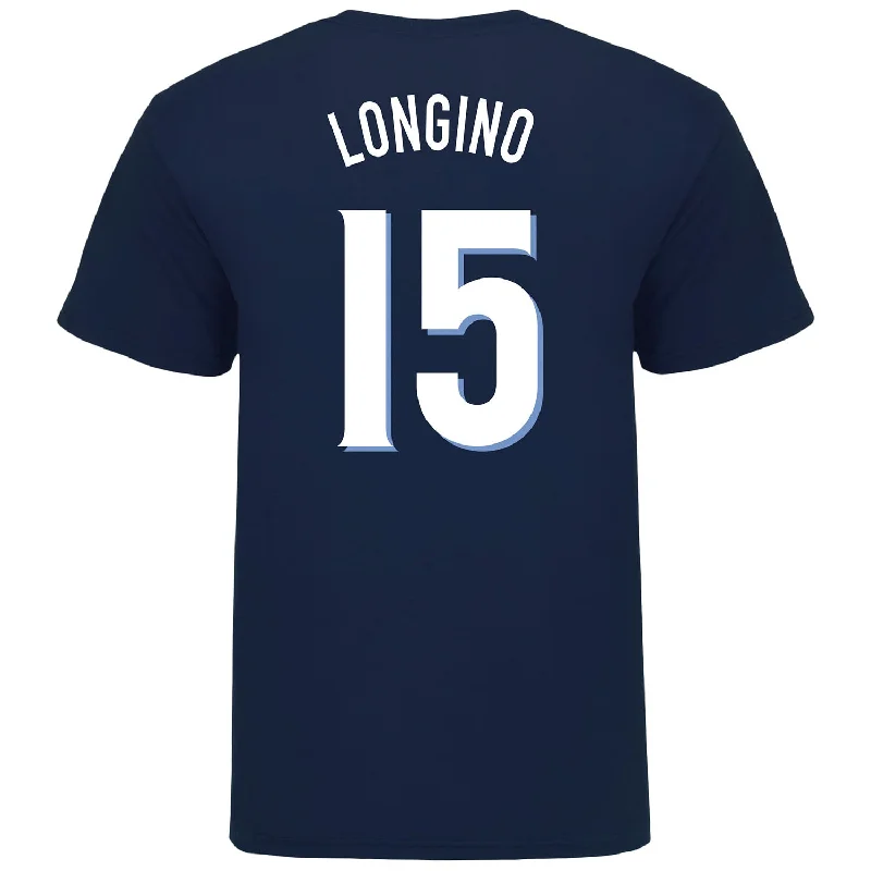 Villanova Men's Basketball Student Athlete Navy T-Shirt #15 Jordan Longino