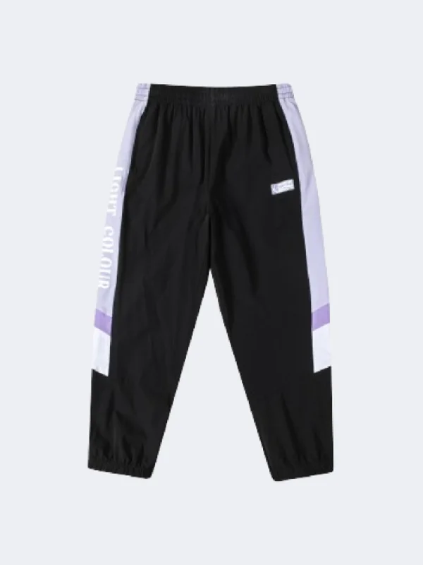 Erke Cropped Kids-Girls Training Pant Black/Lilac