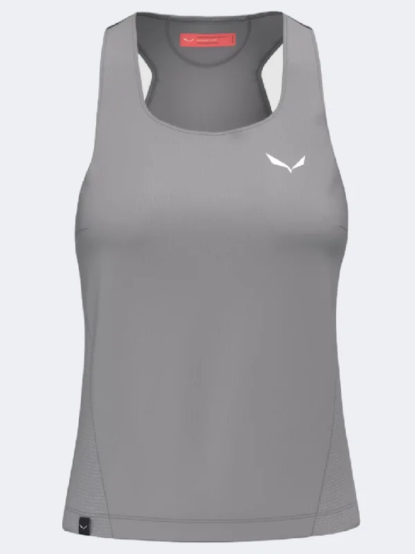 Salewa Pedroc Dry Hybrid Women Hiking Tank Grey Alloy