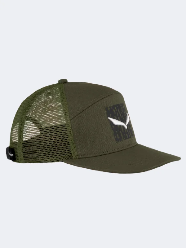 Salewa Pure Salamander Logo Men Hiking Cap Green Dark Olive