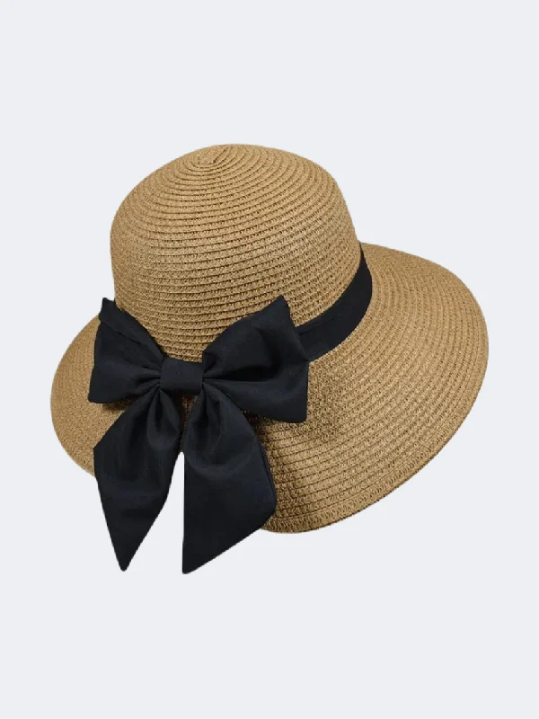 Stamion Cloche Women Beach Hat Light Brown/Black