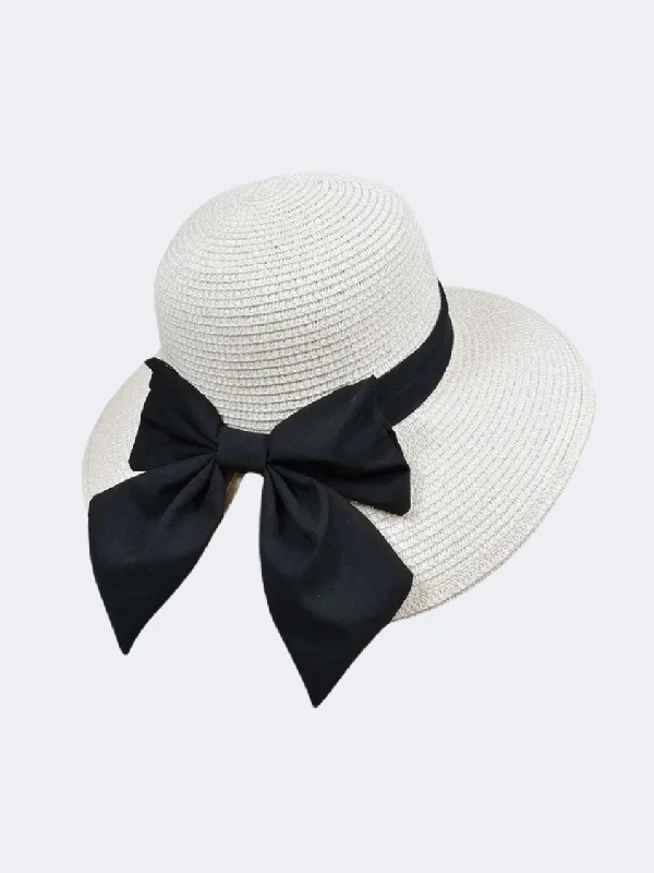 Stamion Cloche Women Beach Hat White/Black