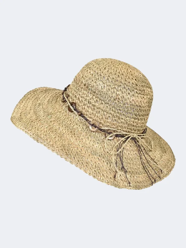 Stamion Crochet Women Beach Hat Natural