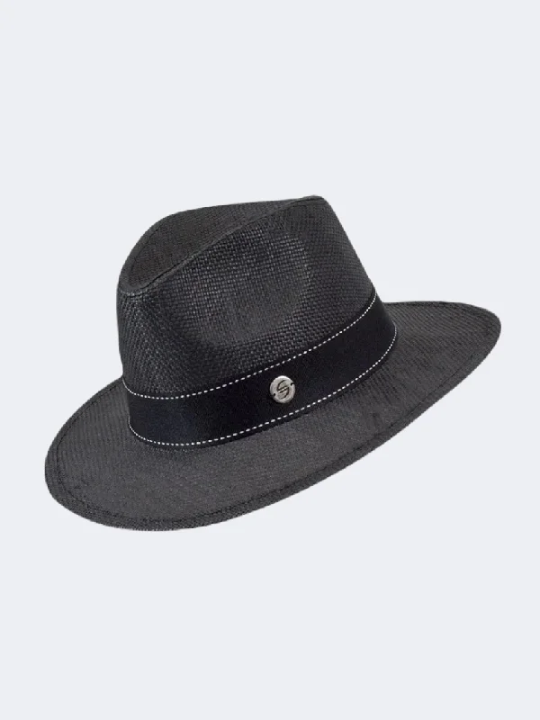 Stamion Fedora Men Beach Hat Black