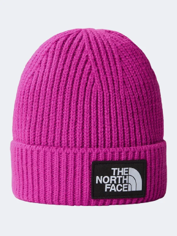 The North Face Logo Box Cuffed Unisex Hiking Beanie Deep Mulberry