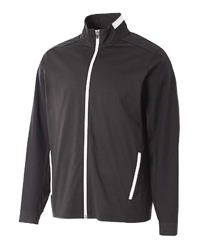 A4 NB4261 League Youth Full Zip Jacket - Black White