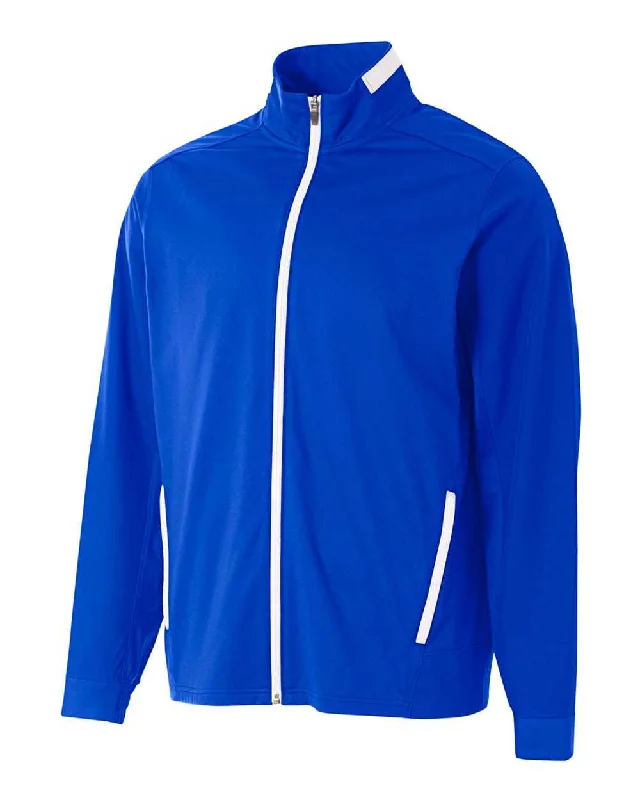 A4 NB4261 League Youth Full Zip Jacket - Royal White