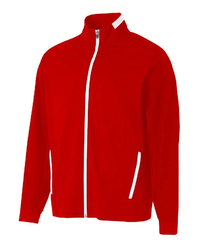 A4 NB4261 League Youth Full Zip Jacket - Scarlet White