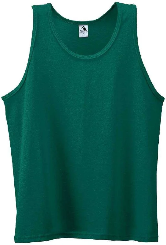 Augusta 180 Poly Cotton Athletic Tank - Dark Green