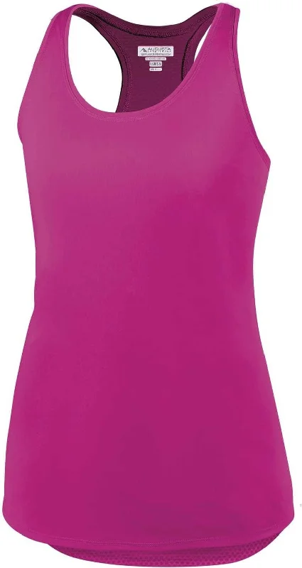 Augusta 2434 Ladies Sojourner Tank - Power Pink