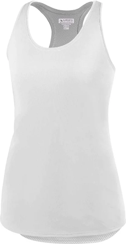 Augusta 2434 Ladies Sojourner Tank - White