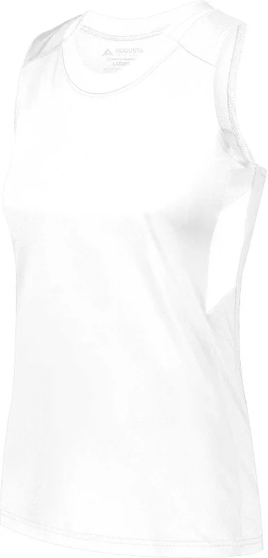 Augusta 2436 Ladies Crossover Tank - White White