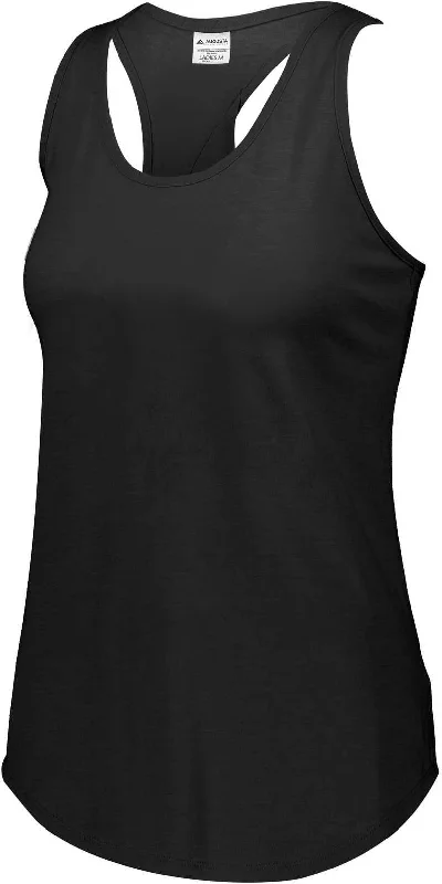 Augusta 3078 Ladies Lux Tri-Blend Tank - Black Heather