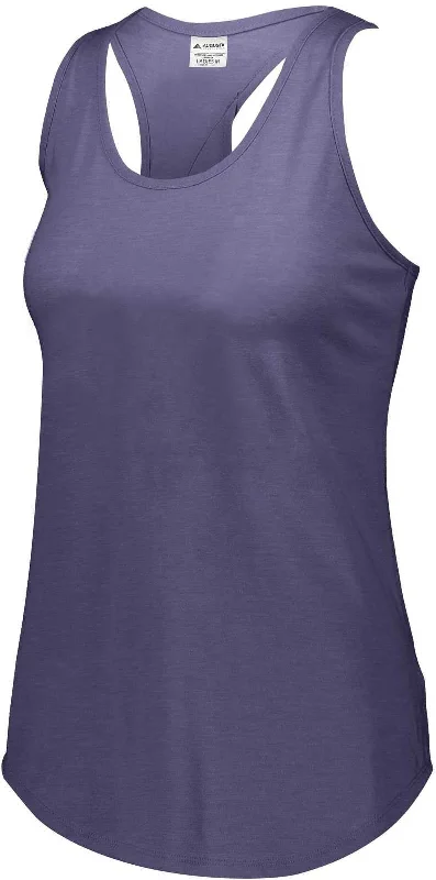 Augusta 3078 Ladies Lux Tri-Blend Tank - Navy Heather