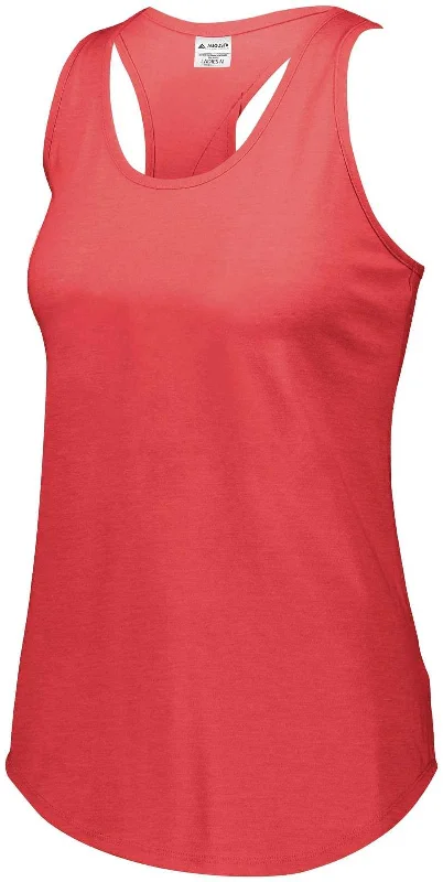 Augusta 3078 Ladies Lux Tri-Blend Tank - Red Heather