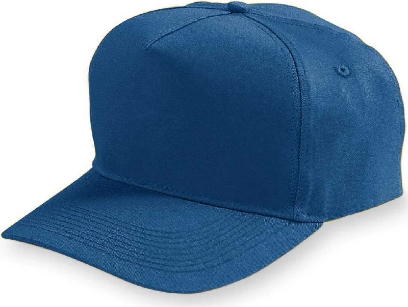 Augusta 6202 Five-Panel Cotton Twill Cap - Navy