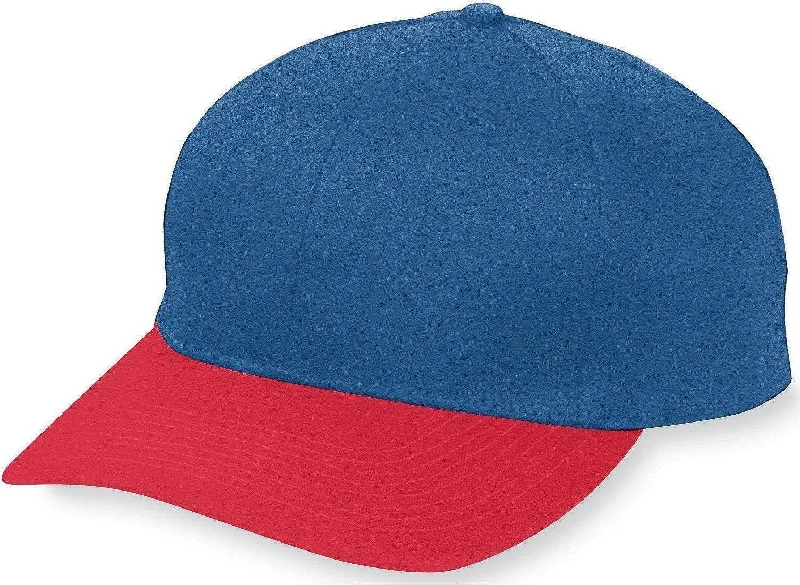 Augusta 6204 Six-Panel Cotton Twill Low-Profile Cap - Navy Red