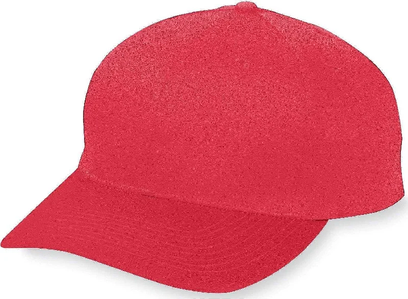 Augusta 6206 Six-Panel Cotton Twill Low-Profile Cap - Youth - Red