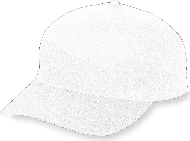 Augusta 6206 Six-Panel Cotton Twill Low-Profile Cap - Youth - White